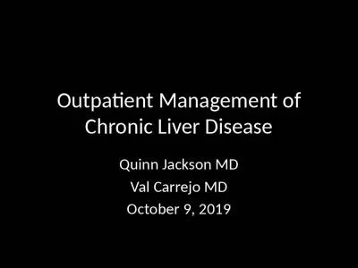 Outpatient Management of Chronic Liver Disease