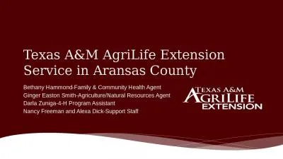 Texas A&M  AgriLife  Extension Service in Aransas County