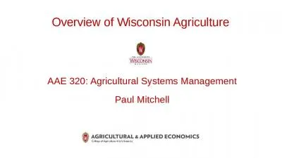 Overview of Wisconsin Agriculture