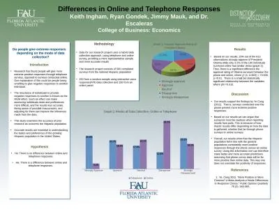 Differences in Online and Telephone Responses