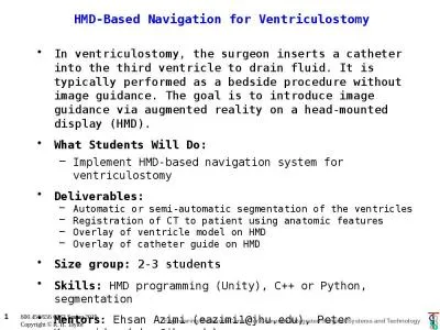 HMD-Based Navigation for