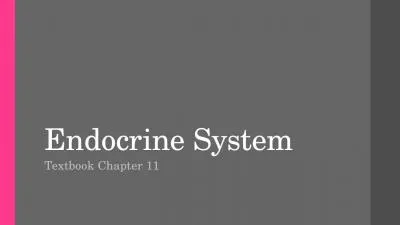 Endocrine System Textbook Chapter 11