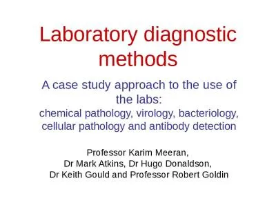 Laboratory diagnostic methods