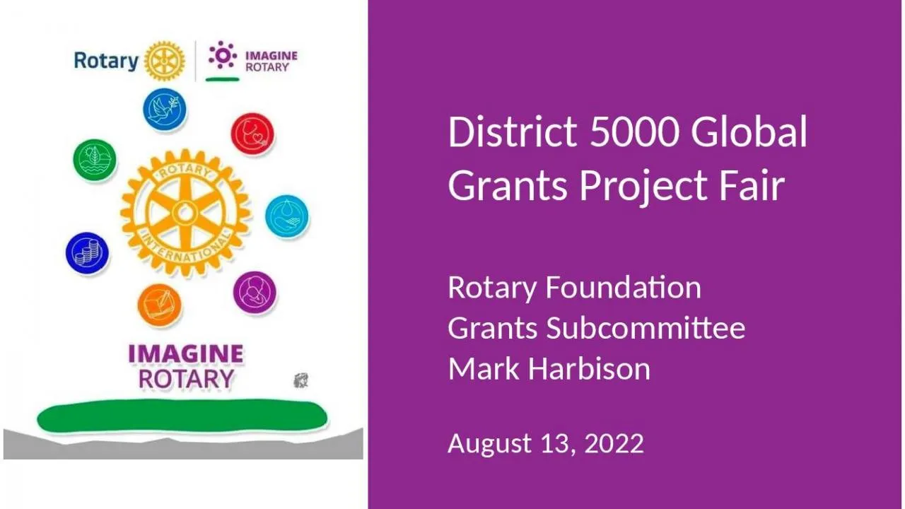 PPT-District 5000 Global Grants Project Fair