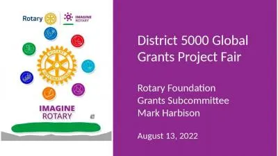 District 5000 Global Grants Project Fair