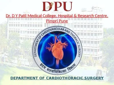 DEPARTMENT OF CARDIOTHORACIC SURGERY