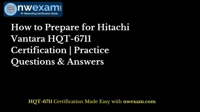 How to Prepare for Hitachi Vantara HQT-6711 Certification | Practice Questions & Answers