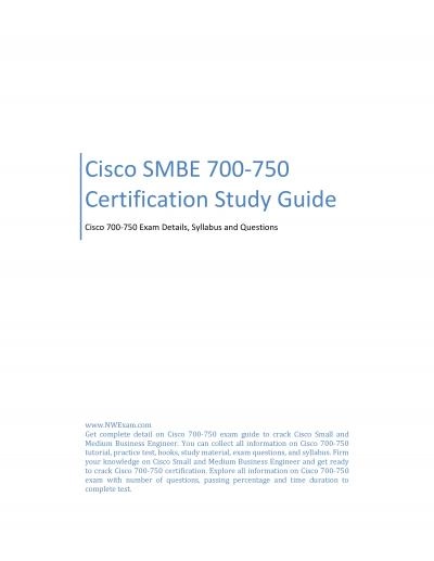 Cisco SMBE 700-750 Certification Study Guide