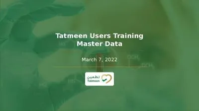 Tatmeen Users Training Master