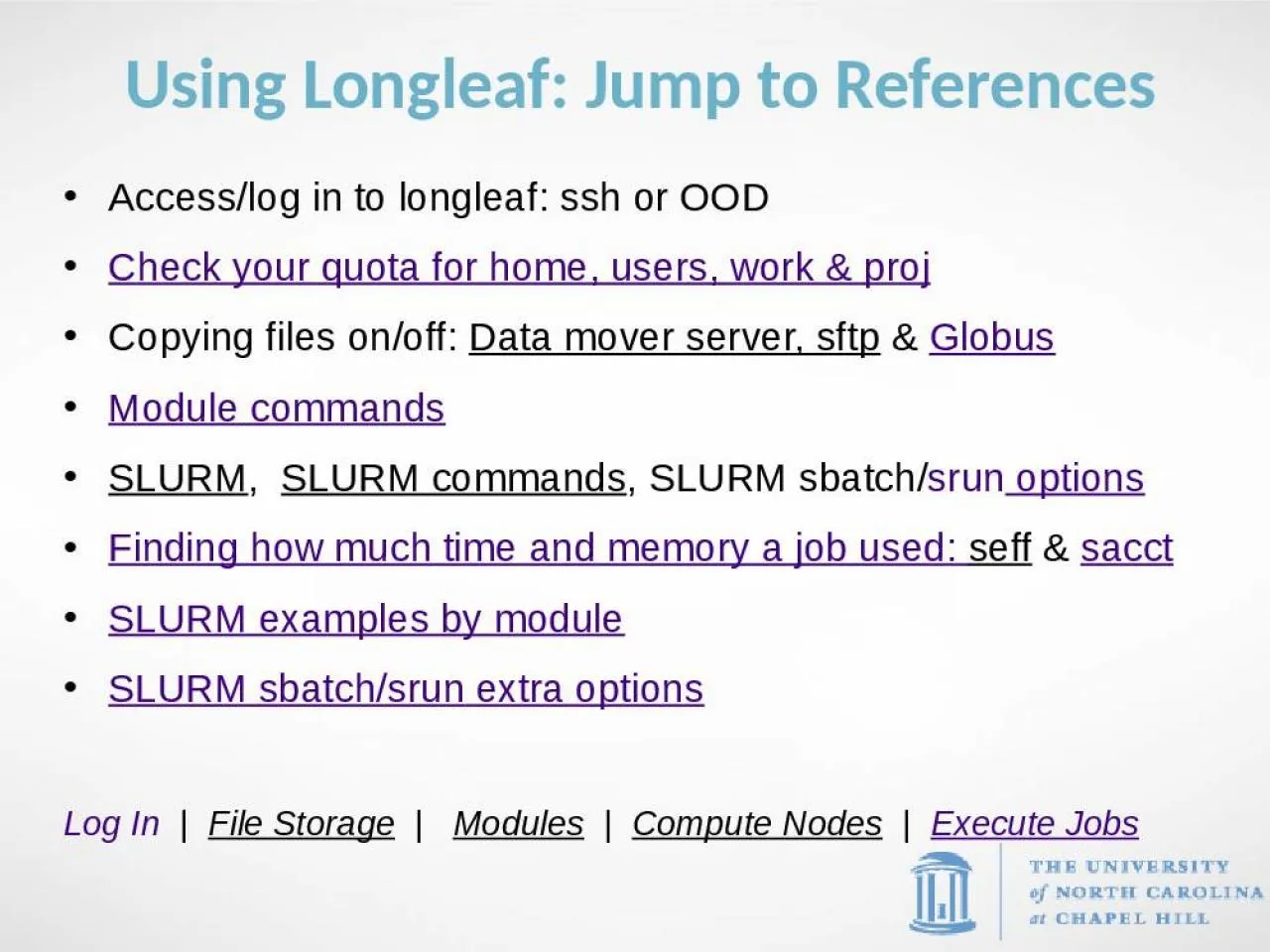 PPT-Access/log in to longleaf