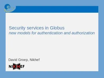 Security services in Globus