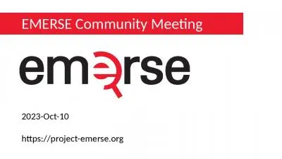 EMERSE Community Meeting