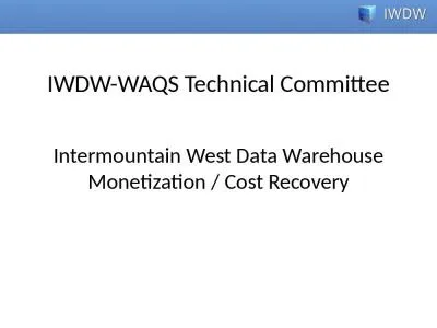 Intermountain West Data Warehouse