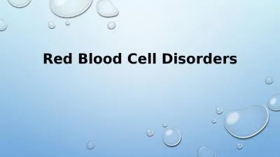 Red Blood Cell Disorders