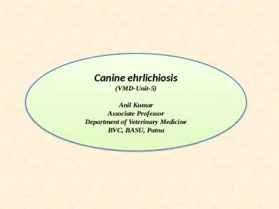 Canine  ehrlichiosis (VMD-Unit-5)