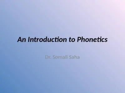 An Introduction to Phonetics