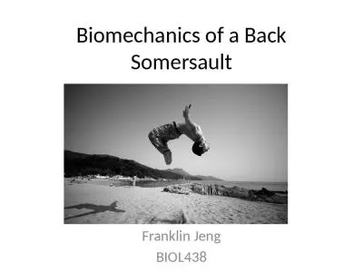 Biomechanics of a Back Somersault