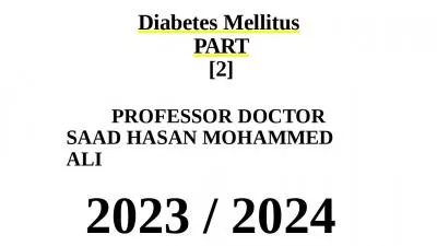 Diabetes   Mellitus    PART