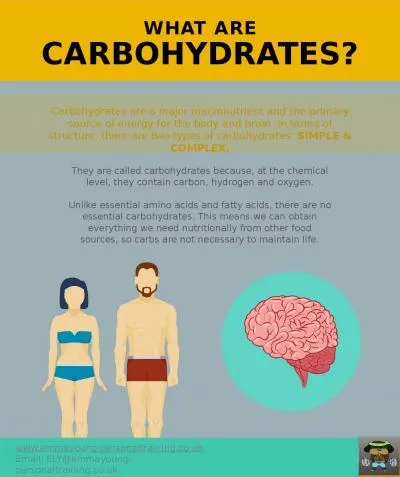 WHAT ARE CARBOHYDRATES? Carbohydrates are a major macronutrient and the primary source