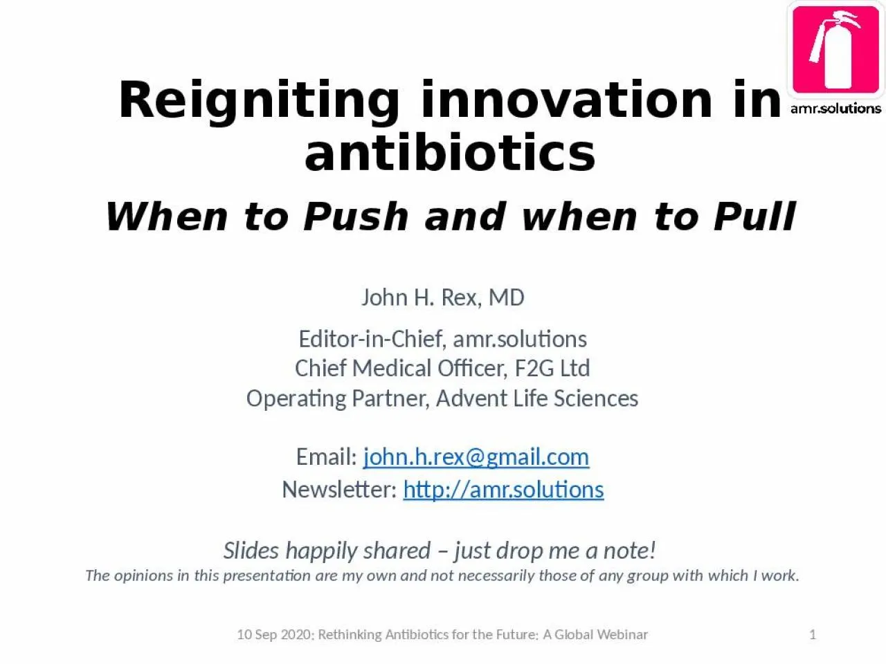 PPT-Reigniting innovation in antibiotics