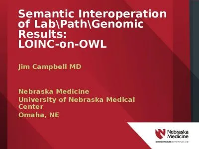 Semantic Interoperation of Lab\Path\Genomic Results: