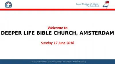 Welcome to DEEPER LIFE BIBLE CHURCH, AMSTERDAM