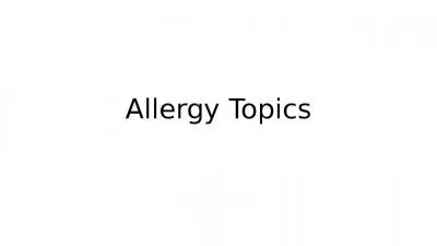 Allergy Topics Briefing paper