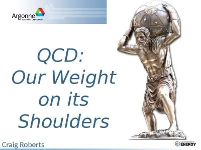 QCD:  Our Weight on its Shoulders