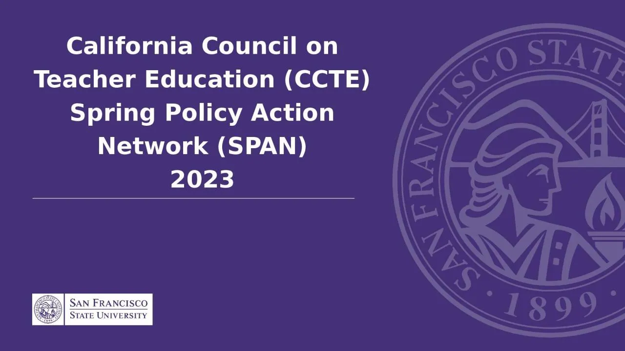 PPT-California Council on Teacher Education (CCTE)