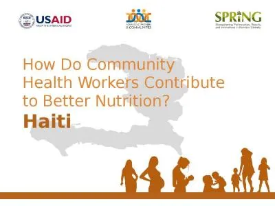 How Do Community  Health Workers Contribute to Better Nutrition?