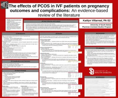 The effects of PCOS in IVF patients on pregnancy outcomes and complications: