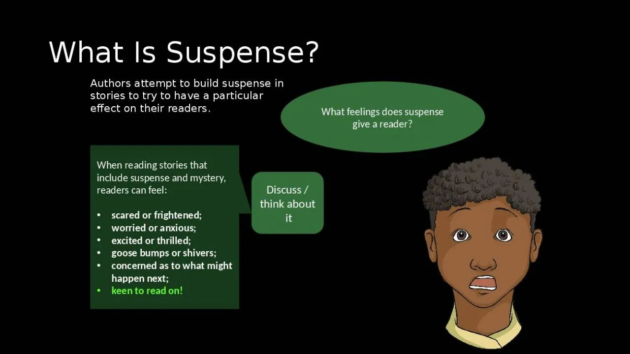 PPT-What Is Suspense? Authors attempt to build suspense in stories to try to have a particular