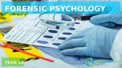 FORENSIC PSYCHOLOGY YEAR 10