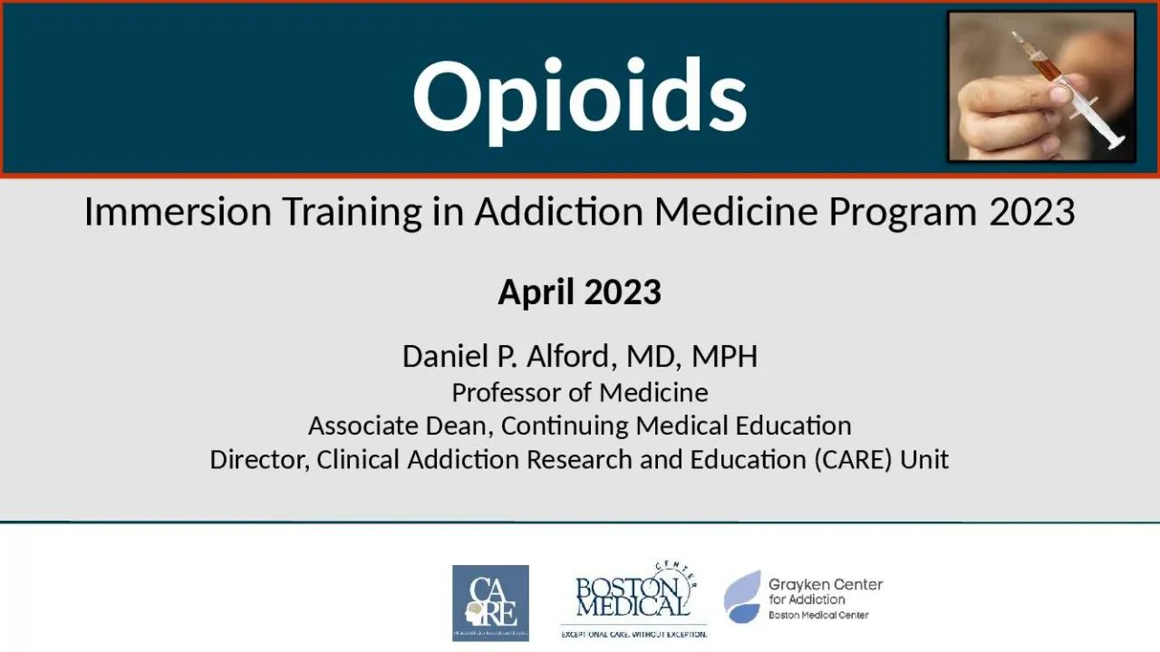 PPT-Opioids Immersion Training in Addiction Medicine Program 2023