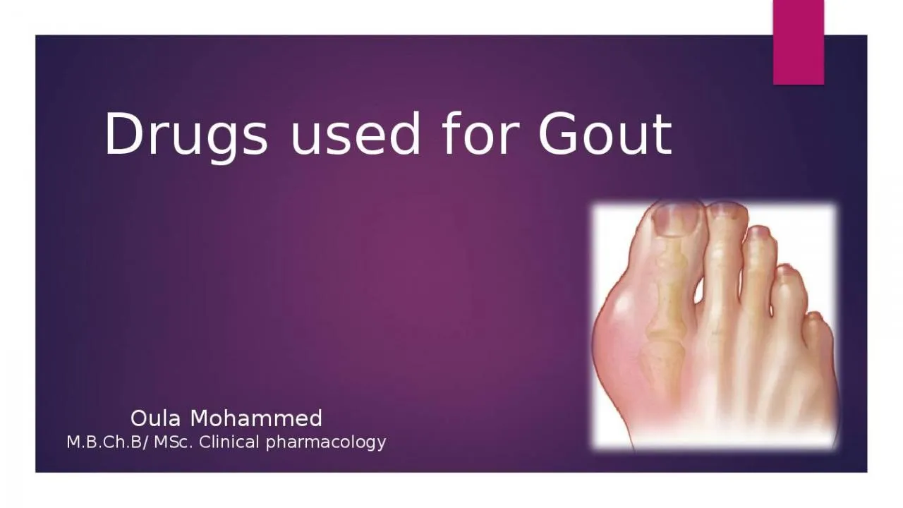 PPT-Drugs used for Gout Oula