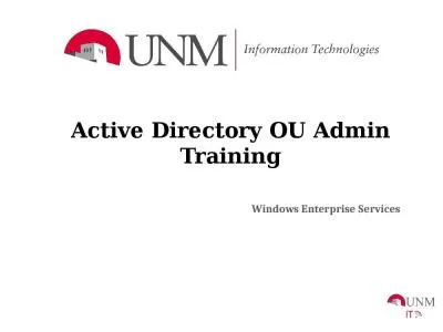 Active Directory OU Admin Training