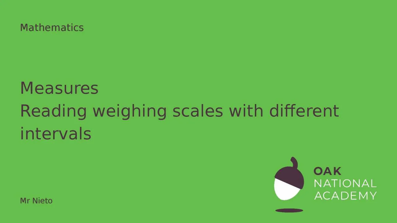 PPT-Measures Reading weighing scales with different intervals