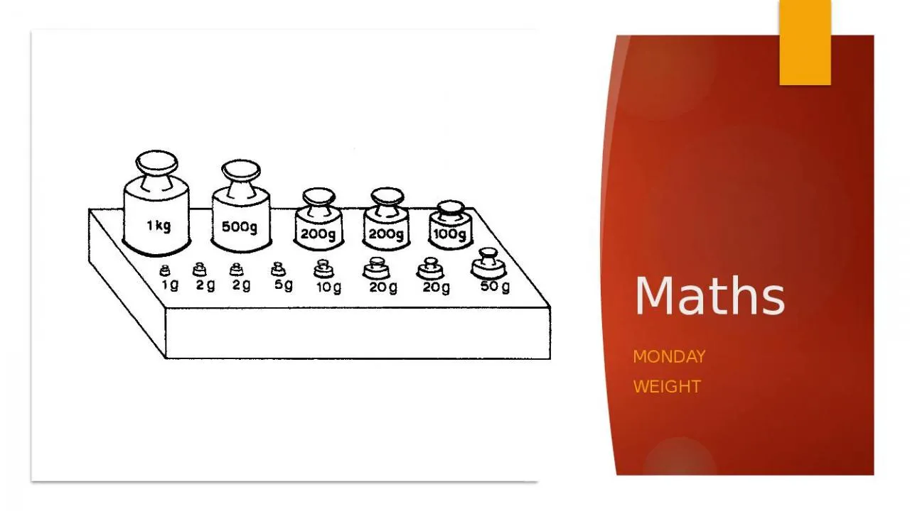 PPT-Maths Monday Weight Weight