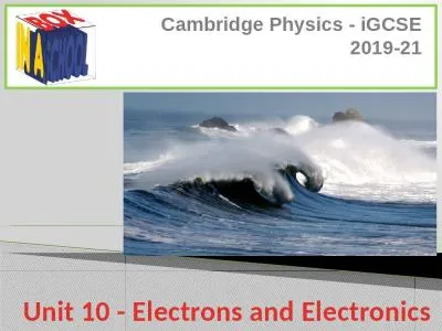 Unit 10 - Electrons and Electronics