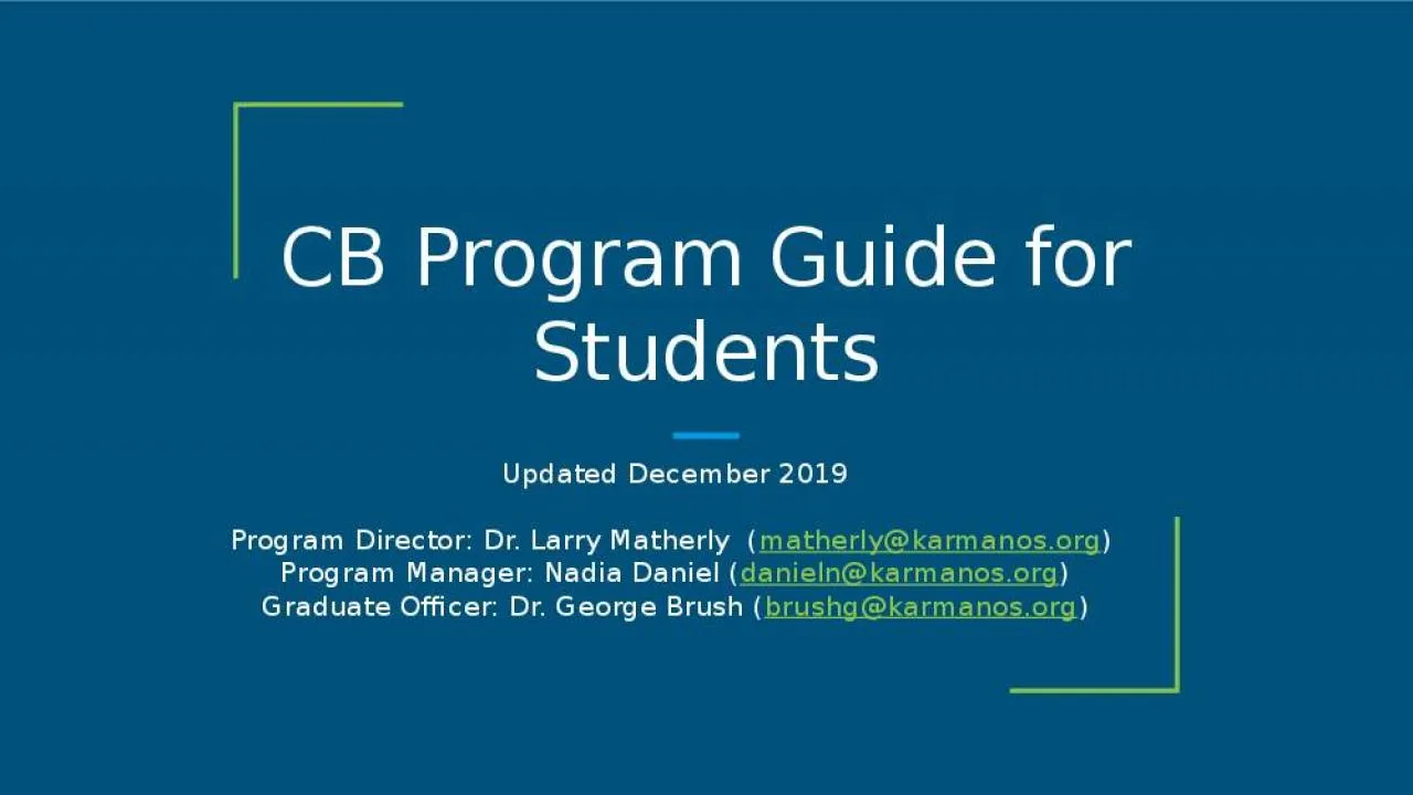 PPT-CB Program Guide for Students