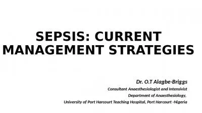 SEPSIS: CURRENT MANAGEMENT STRATEGIES