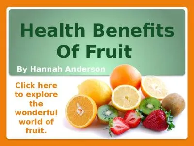 Health Benefits Of Fruit