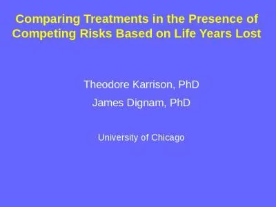 Theodore Karrison, PhD James Dignam, PhD