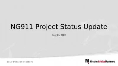 NG911 Project Status Update