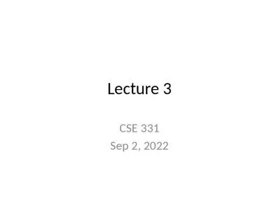 Lecture 3 CSE 331 Sep 2, 2022