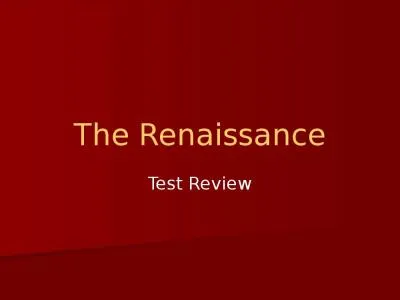 The Renaissance Test Review