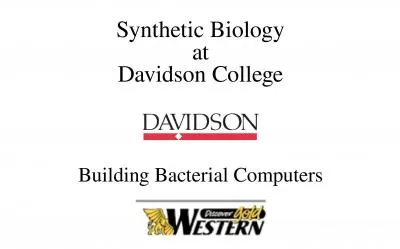 Synthetic Biology at Davidson College