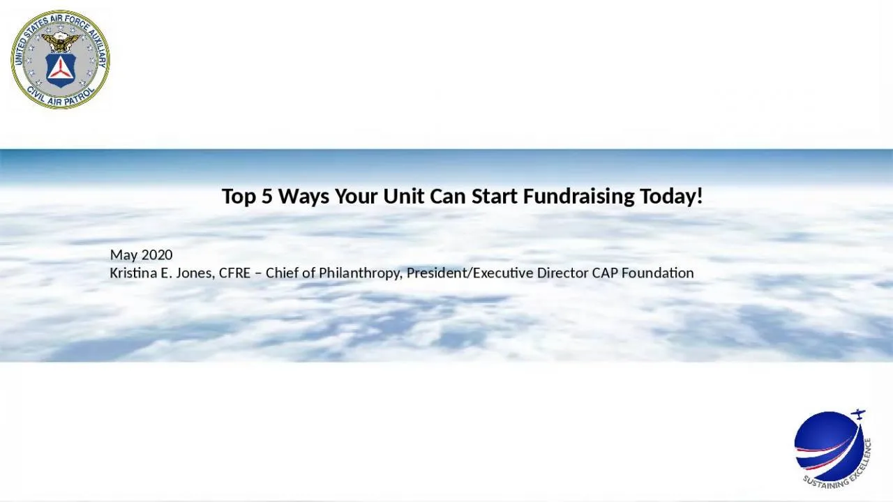 PPT-Top 5 Ways Your Unit Can Start Fundraising Today!