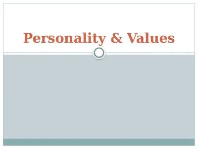 Personality & Values