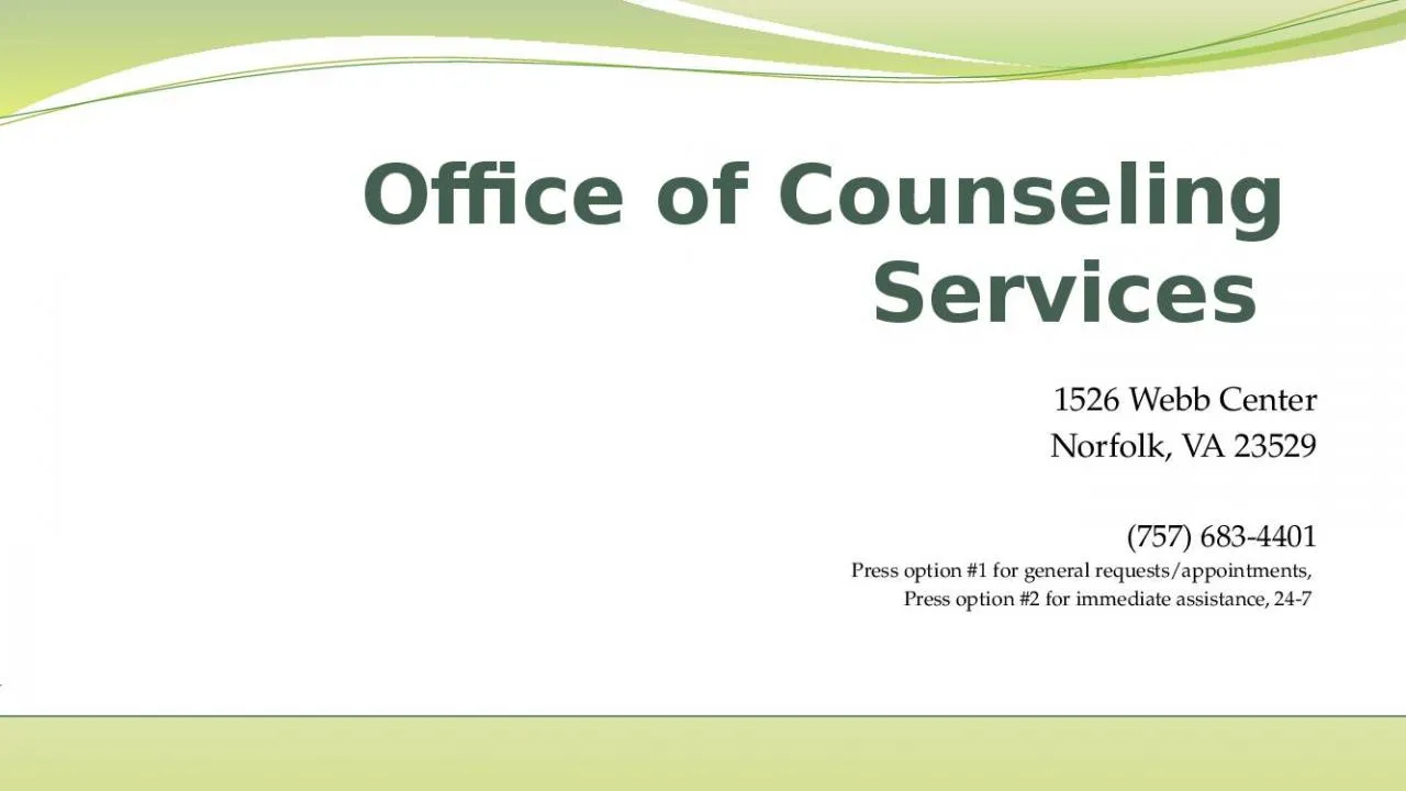 PPT-Office of Counseling Services